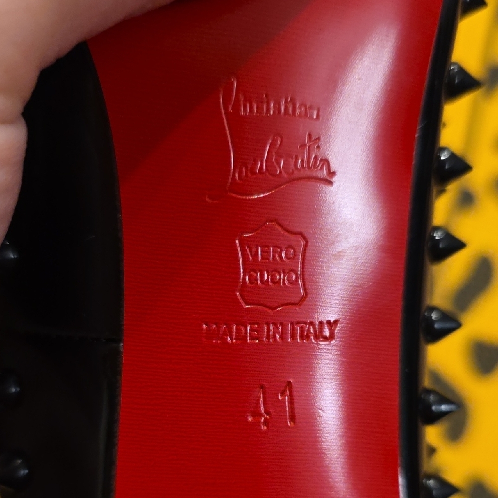 Christian Louboutin Black Spiked Heels - Picture 4 of 7